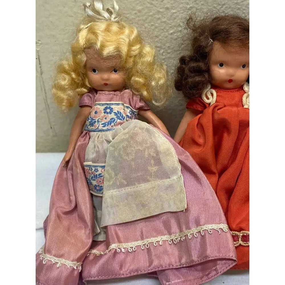8 Vintage Lot 1940’s 50s Nancy Ann Storybook Dolls Bisque Hard Plastic